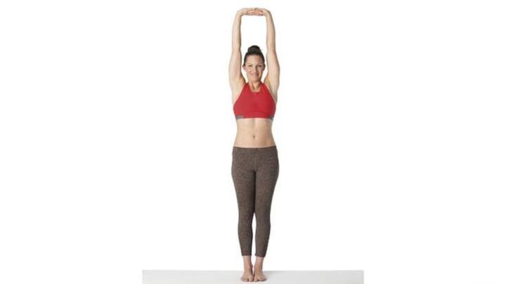 5. Tadasana (Mountain Pose): Tadasana or Mountain Pose is a standing posture that aligns the posture and promotes balance. It's an effective yoga pose that's gentle on the body. It encourages steady breathing and strengthens the legs while improving posture, making it safe and beneficial for people with haemophilia. (Image Source: Pinterest/yogajournal)
