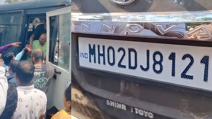 इन्होवा कारची मोटरसायकलला जोरदार धडक बसल्याने अपघात. त्यामद्ये, दुचाकीवरील पती-पत्नी जागीच ठार झाले आहेत.