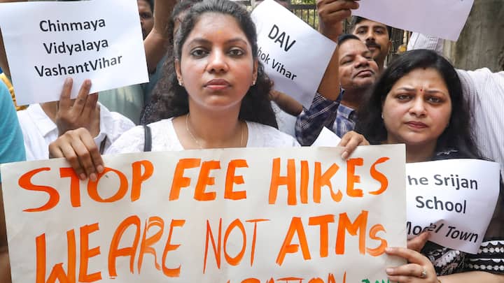 The fee hike at multiple private schools in Delhi has sparked protests from parents. They have alleged that the increased fee is not according to the rules of the Directorate of Education. They further said that the affordability of education in Delhi was getting out of their hands. (Image Source: PTI)