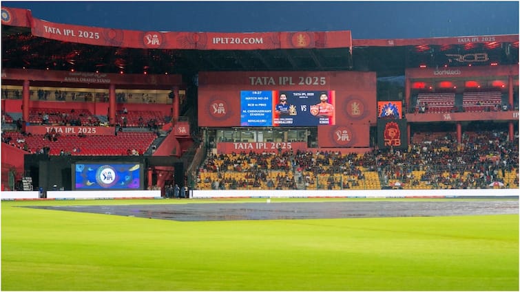 How long will rain wait for the match to stop in RCB vs PBKS What is rule for declaring the match cancelled called off Know latest update RCB vs PBKS मैच में कितने बजे तक बारिश रुकने का किया जाएगा इंतजार? मैच रद्द घोषित करने का क्या है नियम; जानें ताजा अपडेट