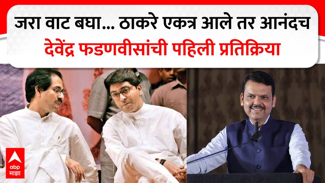 Devendra Fadnavis : कुणीही एकत्र येवो, महापालिका आम्हीच जिंकणार; ठाकरे बंधू एकत्र येणार का? देवेंद्र फडणवीसांची पहिली प्रतिक्रिया devendra fadnavis on raj thackeray uddhav thackeray mns shiv sena alliance mumbai bmc election maharashtra politics marathi Devendra Fadnavis : कुणीही एकत्र येवो, महापालिका आम्हीच जिंकणार; ठाकरे बंधू एकत्र येणार का? देवेंद्र फडणवीसांची पहिली प्रतिक्रिया