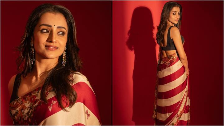 Trisha Saree Photos: కమల్ హాసన్, శింబు హీరోలుగా మణిరత్నం దర్శకత్వం వహిస్తున్న 'థగ్ లైఫ్' సినిమాలో త్రిష ఒక క్యారెక్టర్ చేస్తున్న సంగతి తెలిసిందే. ఆ సినిమా ప్రమోషన్లకు ఆవిడ ఇలా హాజరు అయ్యారు.