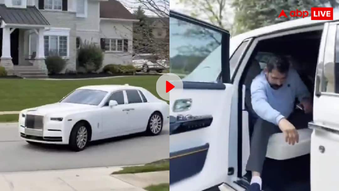 Nagina MP Chandrashekhar seen roaming in a Rolls Royce car worth Rs 12 crore in America अमेरिका में 12 करोड़ की रोल्स रॉयस से घूमते दिखे चंद्रशेखर आजाद! मच गया बवाल; देखें वीडियो