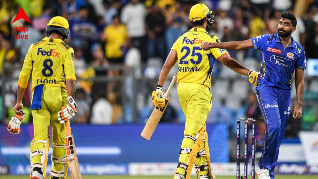 IPL 2025 Ravindra Jadeja Shivam Dube fifty helps csk put challenging 176 vs Mumbai Indians MI vs CSK: চাপের মুখে জাডেজা, দুবের জোড়া অর্ধশতরান, মুম্বই ইন্ডিয়ান্সের বিরুদ্ধে ১৭৬ রান তুলল সিএসকে