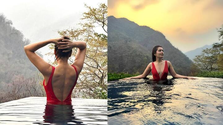 Raashii Khanna Bikini Look: રાશી ખન્નાની કેટલીક તસવીરો આ સમયે સોશિયલ મીડિયા પર ધૂમ મચાવી રહી છે. જેમાં તે રેડ બિકીની પહેરીને પૂલમાં હોટ ફિહર ફ્લોન્ટ કરતી જોવા મળી હતી. નીચે તસવીરો જુઓ...