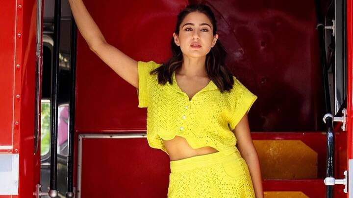 Sara Ali Khan Keep up with this easy-breezy style in the yellow co-ord set comprising crop tops and mini skirts. This is an easy-peasy, fuss-free look to wear for outings in summer or brunch dates. (Image Source: Instagram/ saraalikhan95)