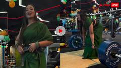 भाभी तो पहलवान निकलीं! साड़ी पहने जिम पहुंची हसीना ने उठाया 120 Kg वजन, देखें वीडियो