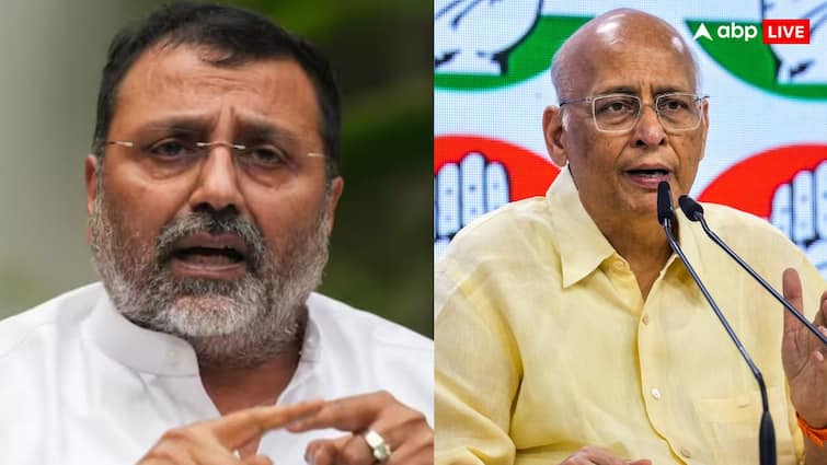 Abhishek Singhvi Targets Nishikant Dubey said attorney general should give consent for contempt without delay निशिकांत दुबे के बयान पर भड़के सिंघवी, कहा- बिना देर किए अवमानना की सहमति दें अटॉर्नी जनरल