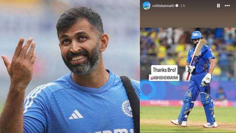 IPL 2025 Rohit Sharma special message for Abhishek Nayar days after sacked from Team India by BCCI Rohit Sharma: ছাঁটাই হওয়া কোচকেই সাফল্যের জন্য কৃতিত্ব দিলেন রোহিত! ভারতীয় দলে অশান্তির ইঙ্গিত?