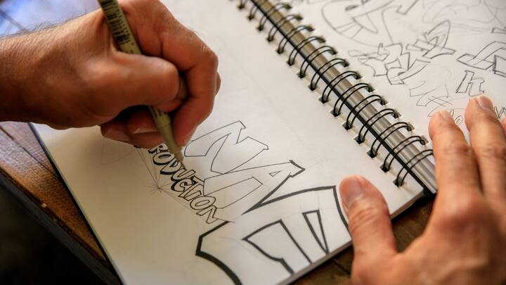 7. Doodle Freely: Freeform drawing encourages uninhibited expressions. It relaxes you and helps you think visually. This releases the inner child and can unlock ideas that are not easily reached through structured thinking. It's a great way to ignite creativity. (Image Source: Canva)