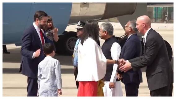 US Vice Prez JD Vance Lands In Delhi On 1st Official Visit To India Amid Tariff Tensions