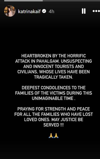 Katrina Kaif, Anupam Kher, Vishal Dadlani Condemn Pahalgam Terror Attack: 'May Justice Be Served