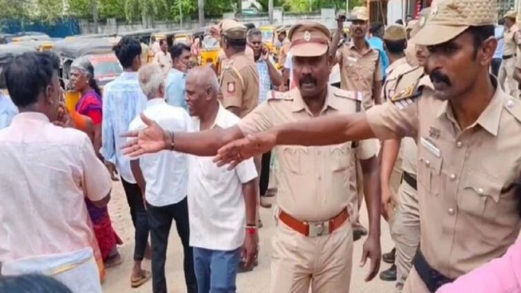 Hundreds of people gathered at the Trichy City Police Commissioner office tnn திருச்சி மாநகர காவல் ஆணையர் அலுவலகத்தில் திரண்ட நூற்றுக்கணக்கான மக்கள்: எதற்காக தெரியுங்களா?