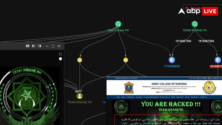 Pahalgam Terror Attack Army College of Nursing website hacked allegedly by Pakistani hacker group called Team Insane PK पहलगाम आतंकी हमले के बाद पाकिस्तान ने फिर किया अटैक! सेना के अस्पताल की वेबसाइट की हैक