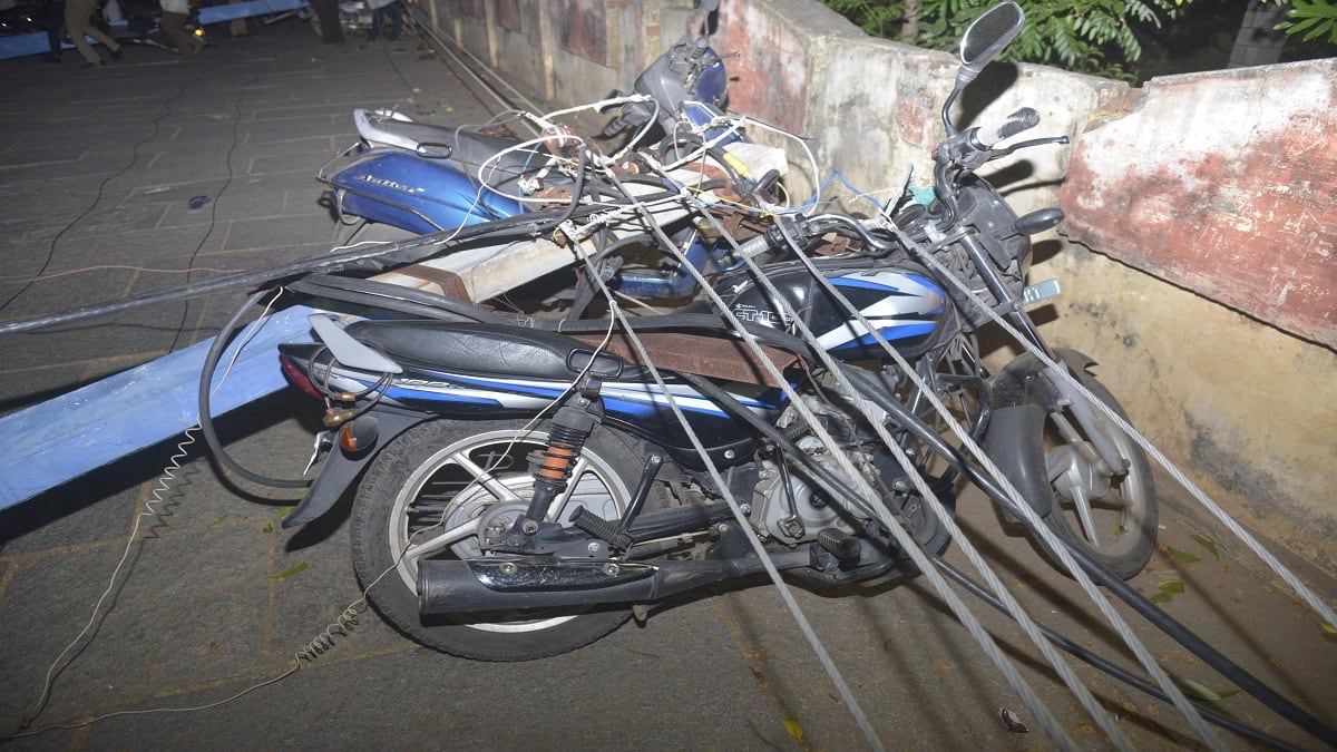 யானைக்கால் மரத்தின் பெரிய மரக்கிளை முறிந்தது... 3 பெண் பக்தர்கள் காயம்