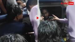 ट्रेन के अंदर शराब पीने को लेकर हुआ बवाल, युवकों को थप्पड़ मारता दिखा शख्स