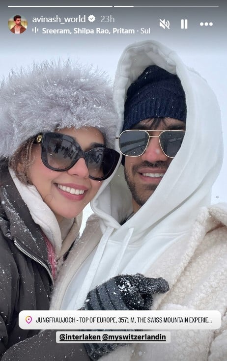 बर्फीली वादियों में अविनाश मिश्रा के साथ चिल करती दिखीं ईशा सिंह, वायरल हुई तस्वीरें