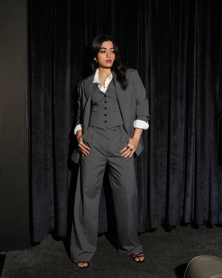 Rashmika Mandanna Channels Major Boss Babe Energy, Check Out The Pics Rashmika views fashion as a combination of comfort and confidence, emphasising the importance of both in her style choices.
