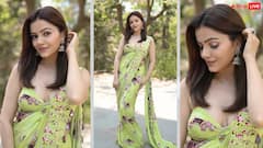 Rubina Dilaik Photos: लहराती जुल्फें, होंठों पर कातिलाना मुस्कान, साड़ी में रूबीना दिलैक ने जीता फैंस का दिल, देखें तस्वीरें