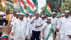 बिहार कांग्रेस की 'संविधान बचाओ पैदल यात्रा', प्रदेश अध्यक्ष ने BJP पर लगाया गंभीर आरोप