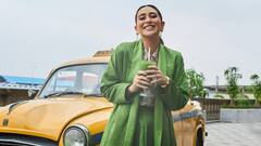 Karisma Kapoor’s Leafy Green Elegance Meets Vintage Taxi Vibes, PICS