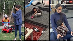 कभी पार्क में की मस्ती, तो कभी जिम में बेटे संग किया वर्कआउट, सोनम कपूर ने फिर दिखाई क्यूट वायु की झलक