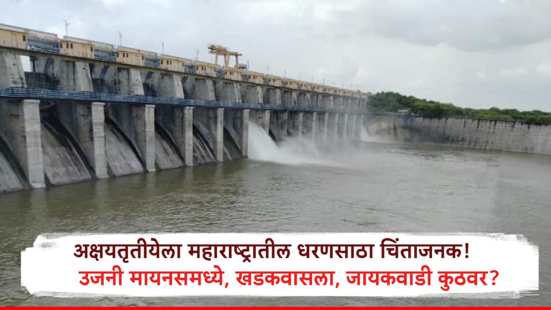 Dam Water Storage Maharashtra on Akshay Tritiya Whats the Level in Ujani Khadakwasla Jayakwadi Damwater Maharashtra: अक्षयतृतीयेला राज्यातील धरणांमध्ये पाणीसाठा केवळ 34.77 टक्क्यांवर, उजनी मायनसमध्ये, खडकवासला, जायकवाडी किती?