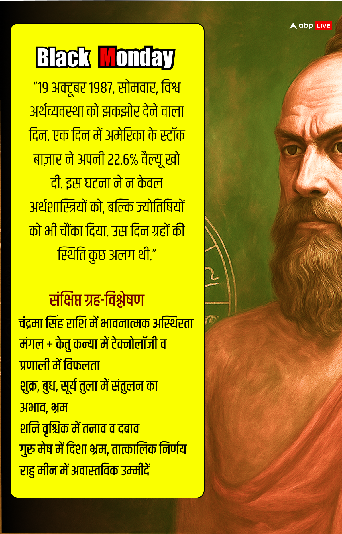 1987 का Black Monday: जब Stock Market ढह गया, शनि या राहु किसका था हाथ?