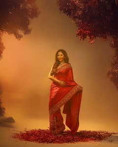 Urmila Matondkar Glows In An Orange Saree As She Wishes Akshaya Tritiya To Fans; See PICS