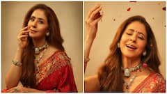 Urmila Matondkar Glows In An Orange Saree As She Wishes Akshaya Tritiya To Fans; See PICS