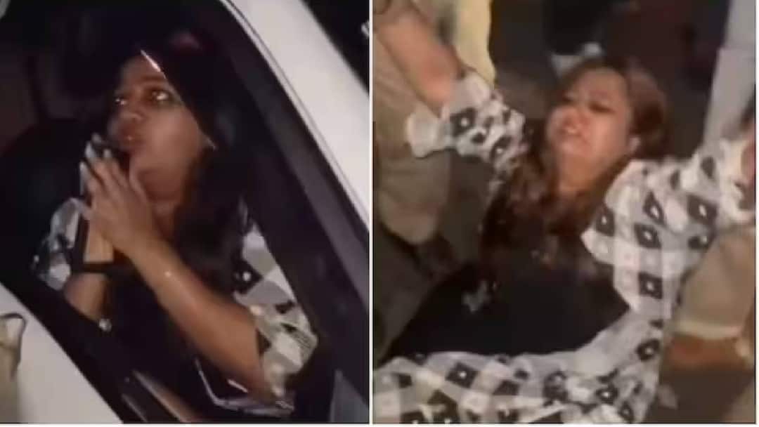 14 வயது சிறுமி பலி – குடிபோதையில் கார் ஓட்டி சிக்கிய இளம்பெண் – தரதரவென இழுத்துச்சென்ற போலீஸ்! - வீடியோ