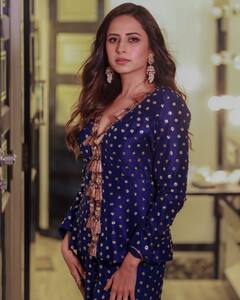 Sargun Mehta Dazzles in a Royal Blue Ensemble, Check Out Pics