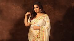 Shreya Ghoshal Dazzles In Ivory Elegance: A Closer Look At Her Regal Saree Look
