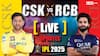 CSK vs RCB Live Score: રોમાંચક મેચમાં બેંગ્લોરે ચેન્નાઈને 2 રને હરાવ્યું, જાડેજા અને મ્હાત્રેની અડધી સદીની ઇનિંગ્સ વ્યર્થ ગઈ