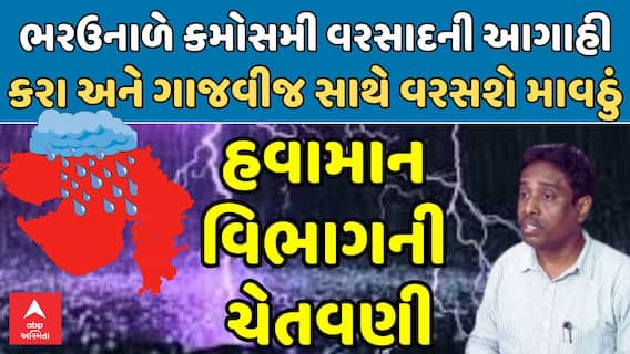 Weather Forecast: ગુજરાતમાં વીજળીના કડાકા અને કરા સાથે ભારે વરસાદની આગાહી