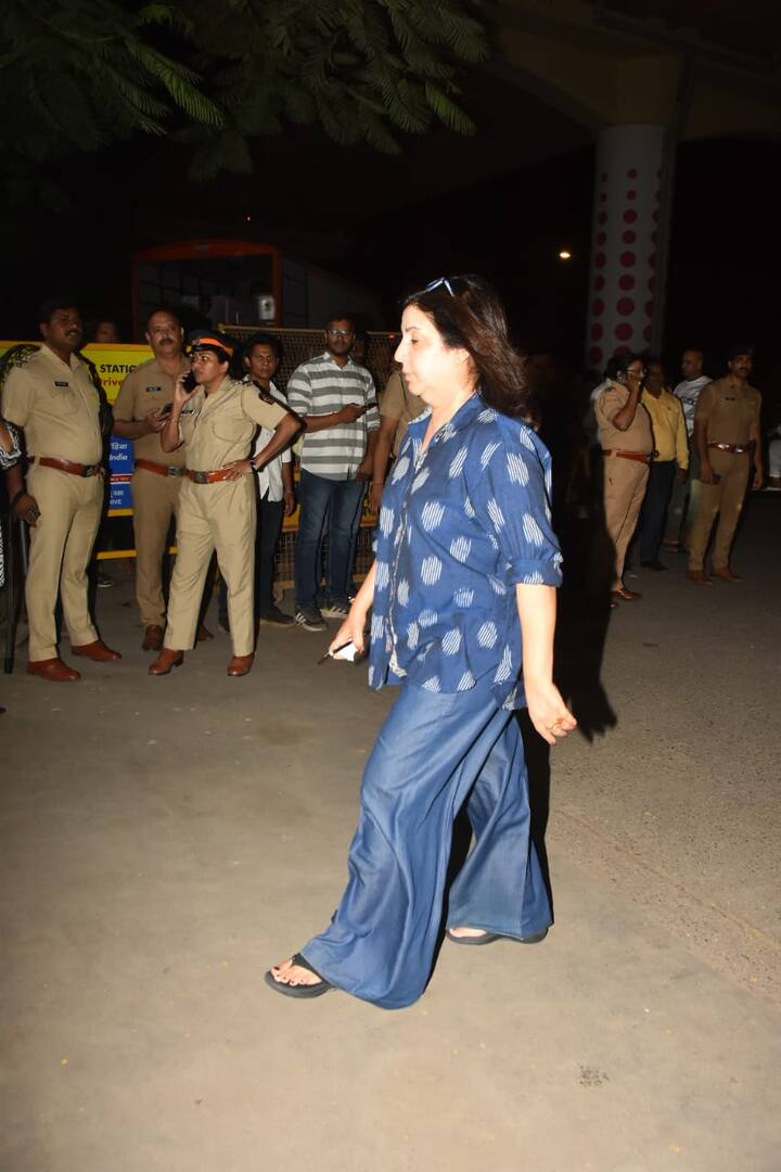फराह खान भी निर्मल कपूर को अंतिम श्रद्धांजलि देने पहुंची थीं.