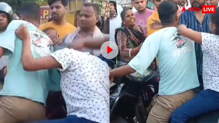 गर्लफ्रेंड के साथ चाऊमीन खा रहा था बेटा! मां ने सरे बाजार कूटा, वीडियो देख नहीं रुकेगी हंसी