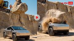 कार नहीं बवाल है! नई नवेली टेस्ला पर गिराई 1000 किलो की चट्टान, वीडियो देख हैरान रह जाएंगे आप