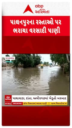Palanpur Rain: વરસાદી ઝાપટાથી પાલનપુર-દાંતા રોડ પર 3 ફુટ સુધી ભરાયા પાણી | Abp Asmita
