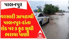 Palanpur Rain: વરસાદી ઝાપટાથી પાલનપુર-દાંતા રોડ પર 3 ફુટ સુધી ભરાયા પાણી | Abp Asmita