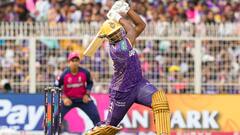 KKR VS RR: 6,6,6,6,6,6 आंद्रे रसेल ने राजस्थान के गेंदबाजों को जमकर पीटा, छह छक्कों से जड़ा तूफानी अर्धशतक