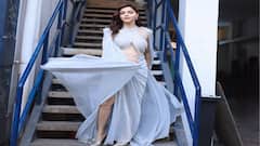 Rubina Dilaik Photo: સ્ટાઇલિશ ડ્રેસમાં પરમસુંદરી લાગી રૂબીના દિલૈક, સીડી પર આપ્યા ગ્લેમરસ પોઝ