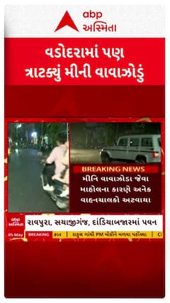 Strong dust storm hits Vadodara : અમદાવાદની સાથે વડોદરામાં પણ ત્રાટક્યું મિની વાવાઝોડું