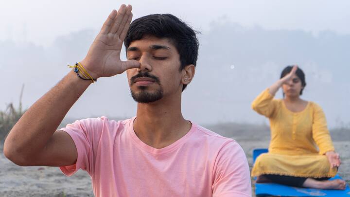 8. Practice Breathing Techniques Daily: Deep breathing exercises like pranayama or pursed-lip breathing will help improve the lung function. It will also reduce shortness of breath and promote healthy living. Just a few minutes of these exercises can increase your control over the symptoms of asthma in the long run. (Image Source: Canva)