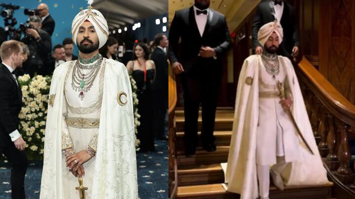 মেট গালায় রাজকীয় উপস্থিতি দেখা গেল দিলজিৎ দোসাঞ্ঝের। মহারাজার বেশে সেখানে হাজির হলেন তারকা।
