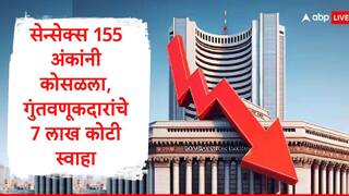 Share Market : सेन्सेक्स 155 अंकांनी कोसळला, गुंतवणूकदारांचे 700000 कोटी बुडाले, सर्वाधिक नुकसान कुणाचं?