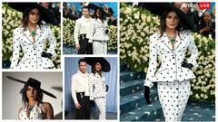 पति निक का हाथ थामे मेट गाला में पहुंचीं प्रियंका चोपड़ा, पोलका डॉट ड्रेस में बिखेरा फैशन का जलवा