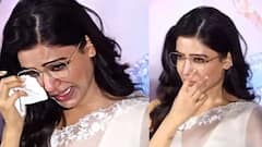 மேடையில் கண்கலங்கிய செல்லம் சமந்தா... அப்படி என்ன சோகம்...ஓ இதான் காரணமா...