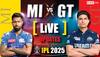 MI vs GT Live Score:  વરસાદના કારણે રોકાઈ મેચ, DL મેથડથી ગુજરાત આગળ