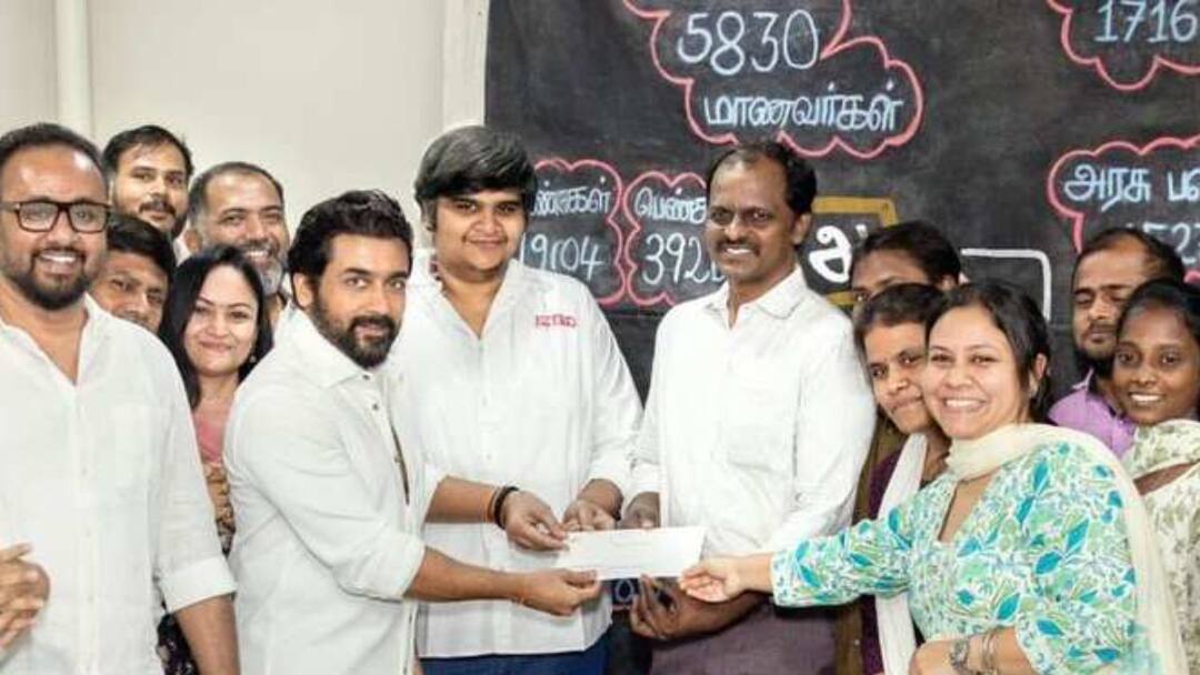 actor suriya donates 10 crores to agaram foundation from retro box office Suriya : சூர்யாவுக்கு குவியும் பாராட்டுக்கள்... ரெட்ரோ லாபத்தில் 10 கோடி நிதி கொடுத்த சூர்யா
